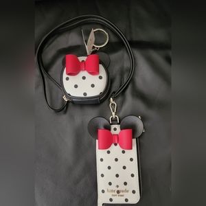 Kate Spade lanyard/card holder And Bag Charm set